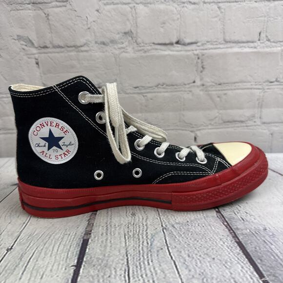 Converse x COMME des GARCONS PLAY Chuck 70 High Black Red Sole Men’s Size 5.5 US main image 4